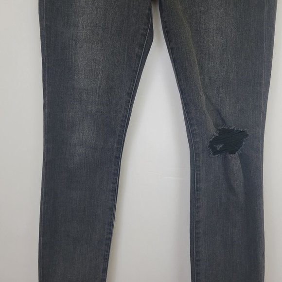 JOE'S Jeans Rise Skinny Ankle Frayed Hem Distressed Jean, Dark Gray - Picture 2 of 13